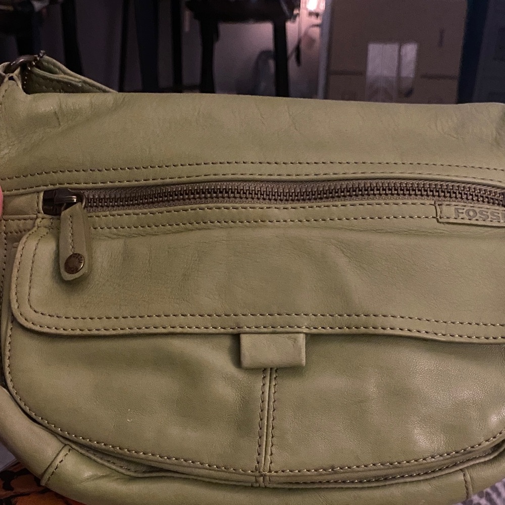 Fossil Green Leather Women's Bag - Picture 5 of 16